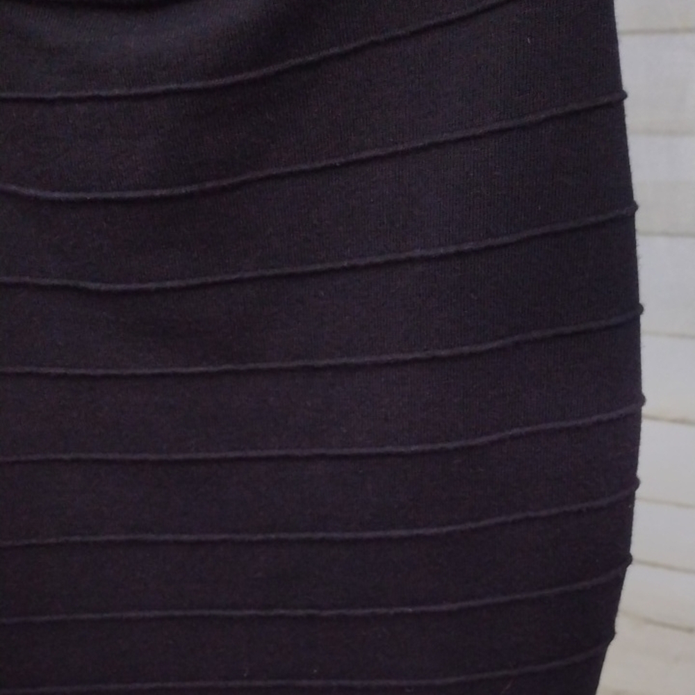 Max Studio Blue and Black Draped Sweater Dress With Bodcon Skirt, Size S - Picture 4 of 7